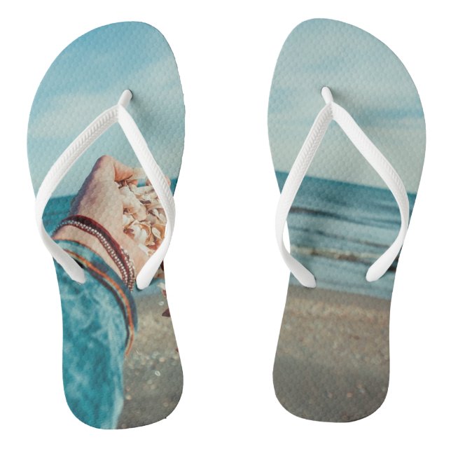 Chanclas Arena de playa y conchas marinas (Plantilla)