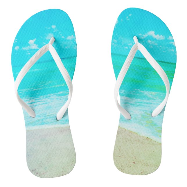 Chanclas Arena tropical turquesa, flor de arena tropical (Plantilla)