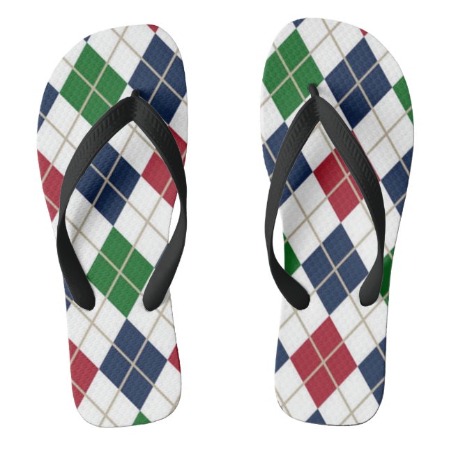 Chanclas Argel blanco rojo verde azul (Plantilla)