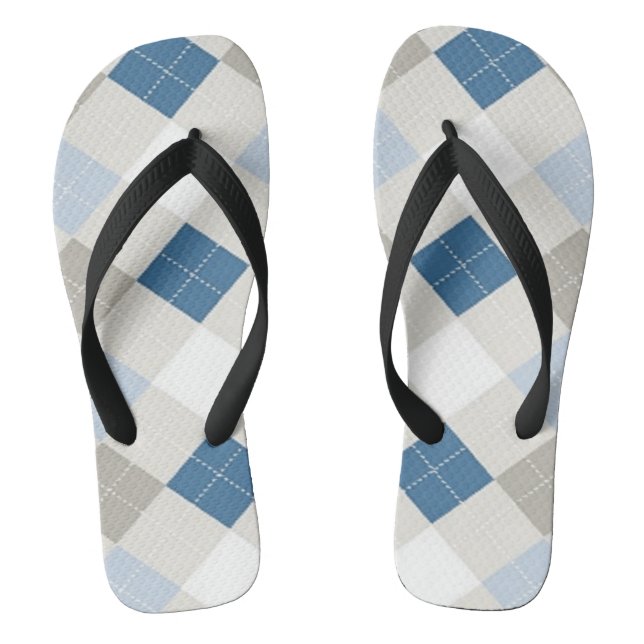 Chanclas Argel blanco y azul (Plantilla)