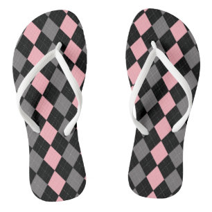 Chanclas Argel gris negro rosado retro