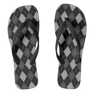 Chanclas Argyle negro y gris
