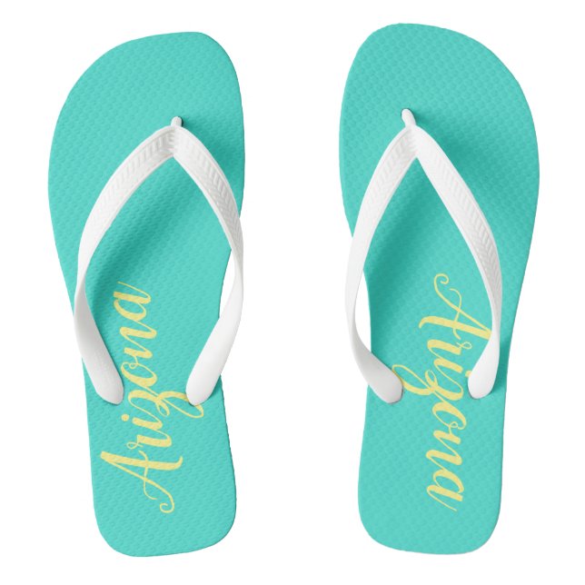 Chanclas Arizona Turquoise Blue Yellow (Plantilla)