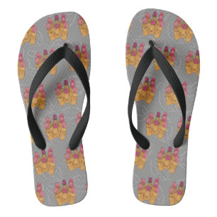 Chanclas Arreglo de labios labial maquillada en flops de la