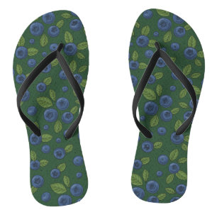 Chanclas Arroz azul en verde oscuro