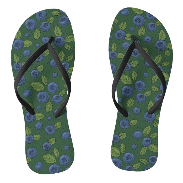 Chanclas Arroz azul en verde oscuro (Plantilla)