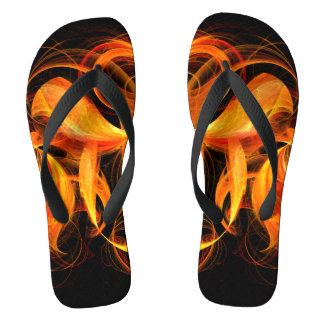 Chanclas Arte abstracto de bola de fuego