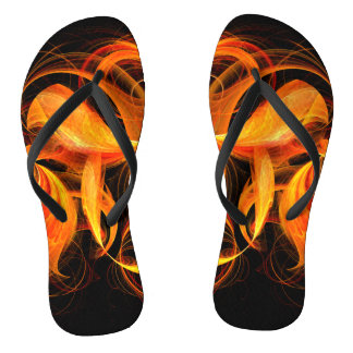 Chanclas Arte abstracto de bola de fuego