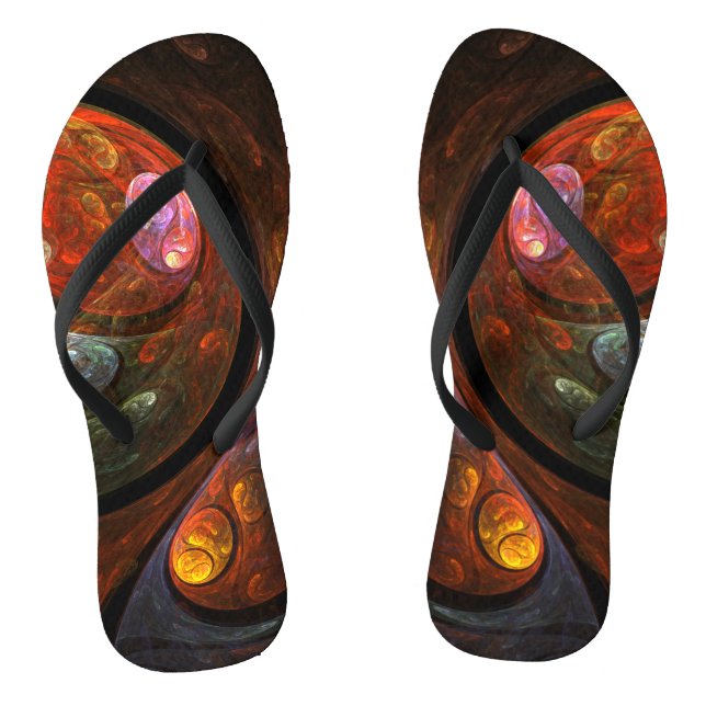 Chanclas Arte abstracto de conexión fluida (Plantilla)