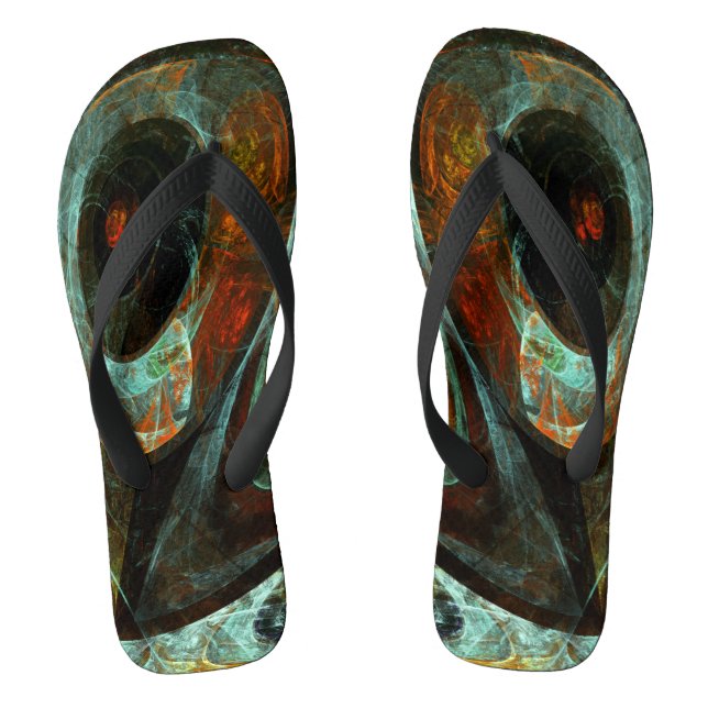Chanclas Arte abstracto de división de tiempo (Plantilla)