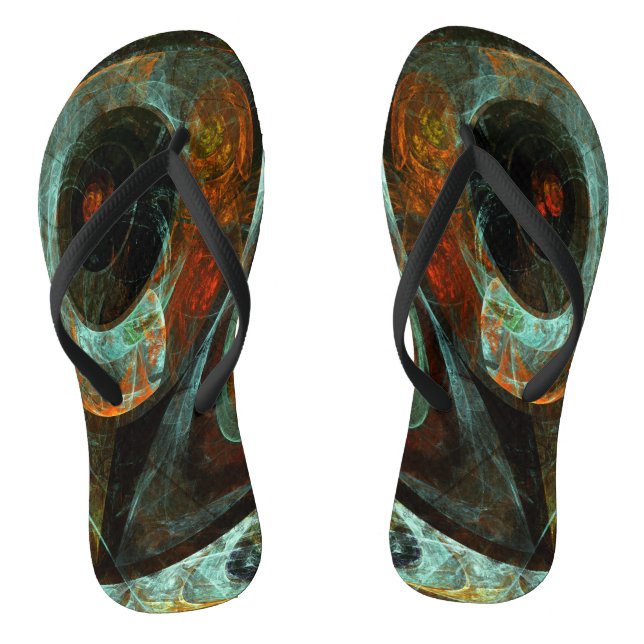 Chanclas Arte abstracto de división del tiempo (Plantilla)