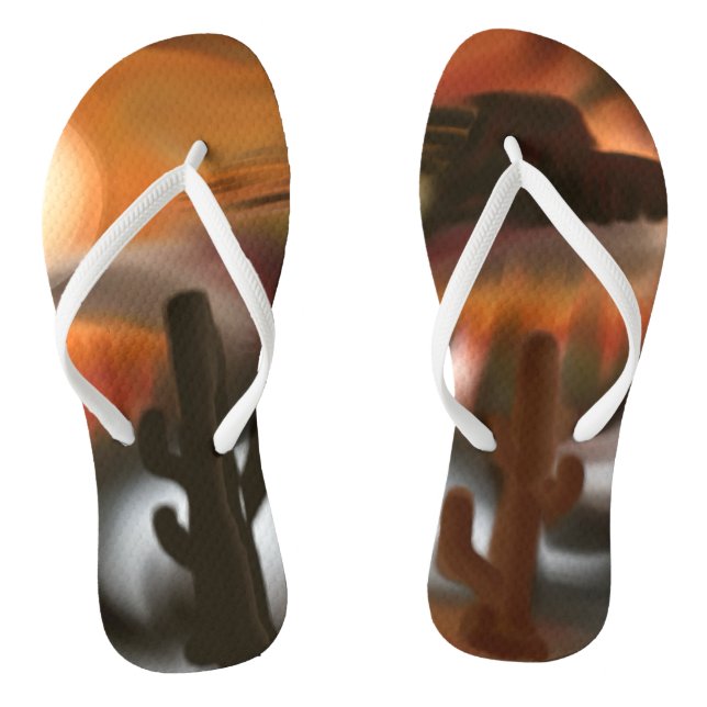 Chanclas Arte abstracto del fuego y el hielo del suroeste (Plantilla)