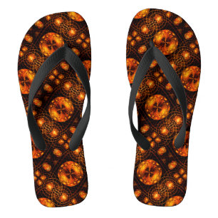 Chanclas Arte abstracto moderno boho elegante dorado patrón