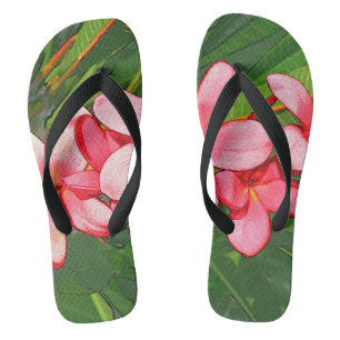 Chanclas Arte de Frangipani Tropical Rosa