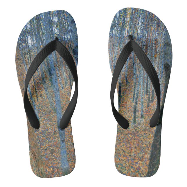 Chanclas Arte de Gustav Klimt Bosque de Hayas Vintage (Plantilla)