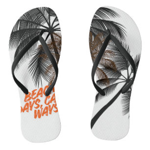 Chanclas Arte de motivación de palmera – Totalmente persona