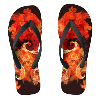 Chanclas Arte de pájaros de fuego bailarines moderno fracta
