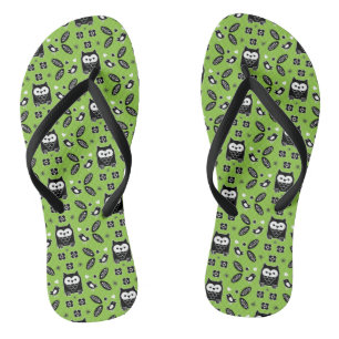 Chanclas Arte folclórico de búho escandinavo