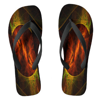 Chanclas Arte fractal abstracto moderno de la jungla mistic