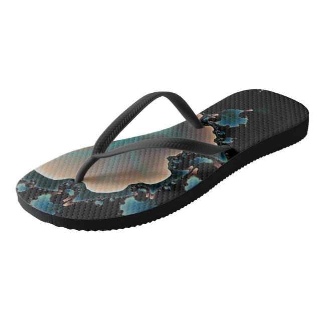 Chanclas arte fractal azul malva (Angular)