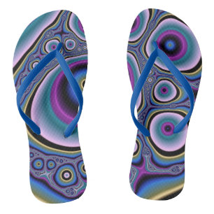 Chanclas Arte fractal colorida