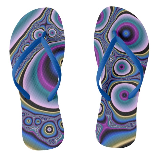 Chanclas Arte fractal colorida (Plantilla)