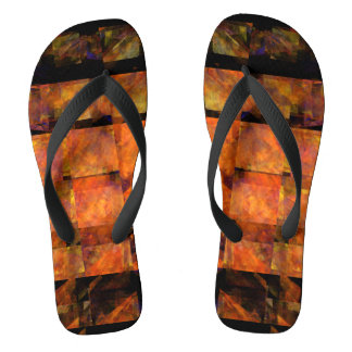 Chanclas Arte Moderno de Fuego Geométrico Abstracto de Pare