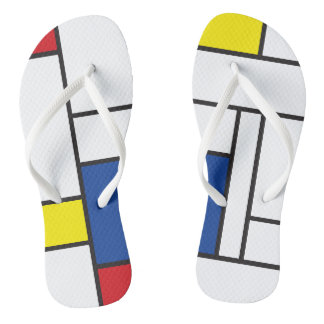 Chanclas Arte Moderno De Stijl Geométrico Minimalista Mondr