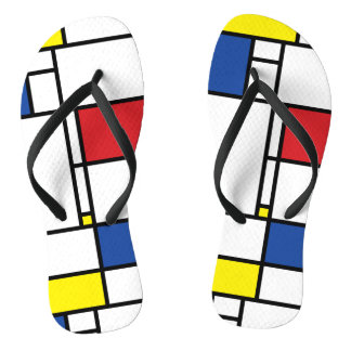 Chanclas Arte Moderno De Stijl Geométrico Minimalista Mondr