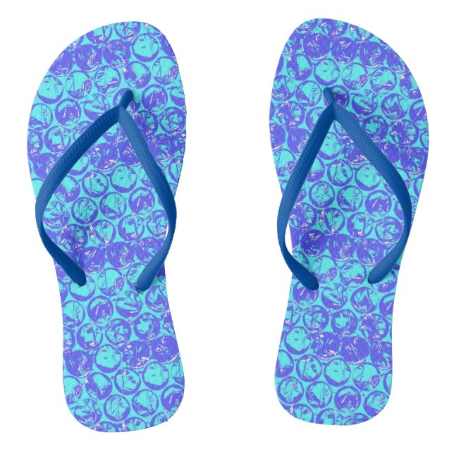 Chanclas Arte pop burbujas de plástico (Plantilla)