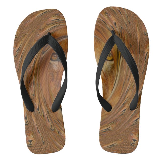 Chanclas Arte pop de león macho hermoso y asombroso (Plantilla)
