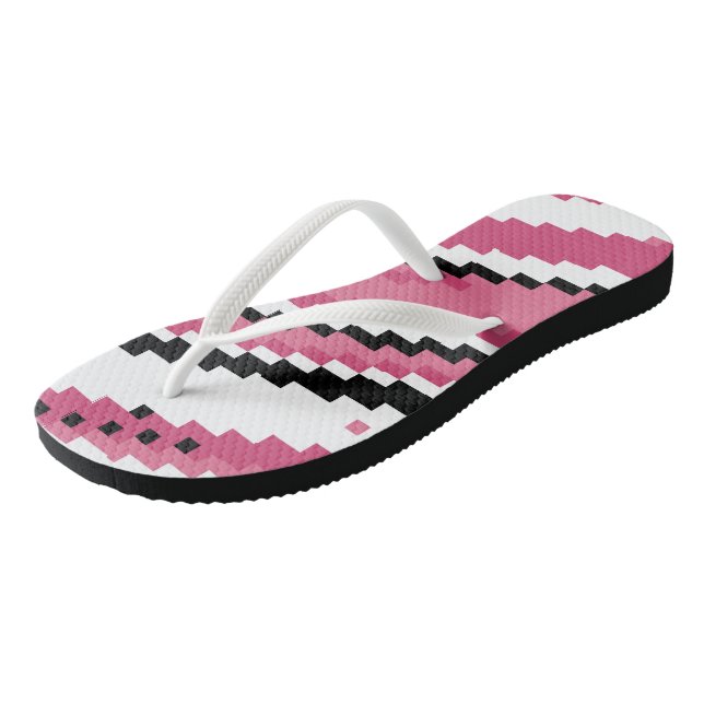 Chanclas arte rosa de píxeles en blanco y negro (Angular)