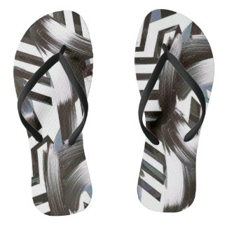 Chanclas Artsy Blanco y Negro