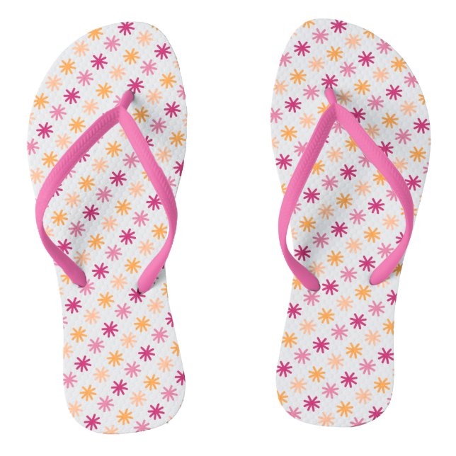Chanclas Asterisk Cute - Rosa y Naranjas (Plantilla)