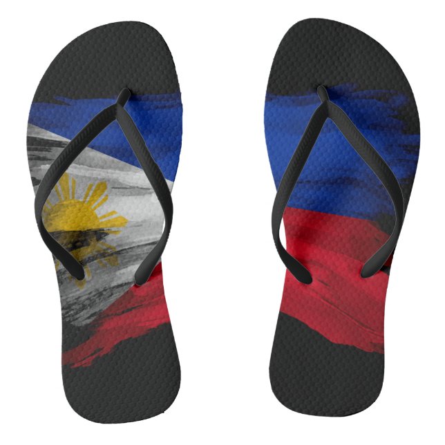 Chanclas Ataque de pincel de bandera de Filipinas, bandera  (Plantilla)