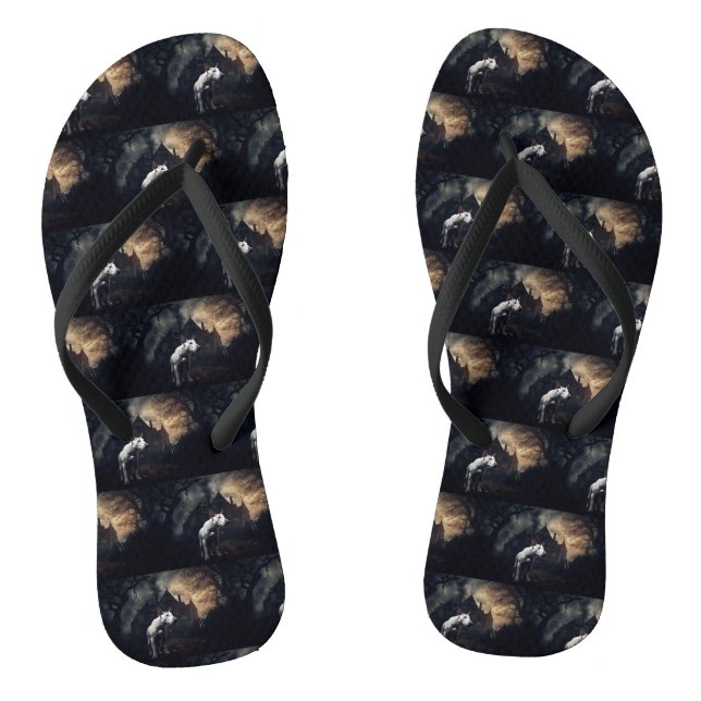 Chanclas Aterrador de Bull Terrier Halloween (Plantilla)