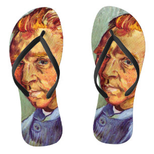Chanclas Autorretrato de Vincent Van Gogh sin barba Arte
