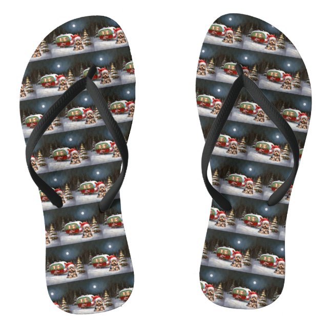 Chanclas Aventura de los Navidades de la Caravana Terrier d (Plantilla)