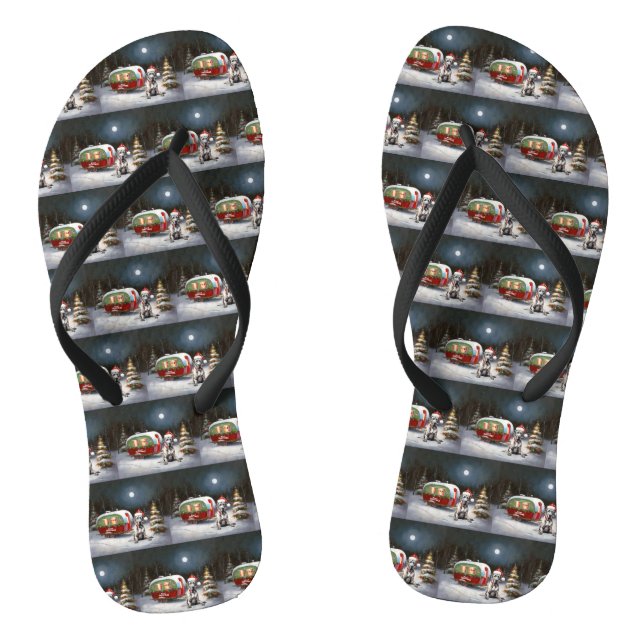 Chanclas Aventura de los Navidades de Winter Great Dane Car (Plantilla)