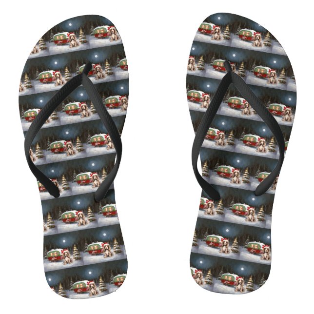 Chanclas Aventura de Navidades de Caravana Español Cocker (Plantilla)
