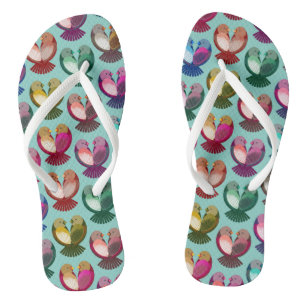 Chanclas Aves de San Valentín enamoradas