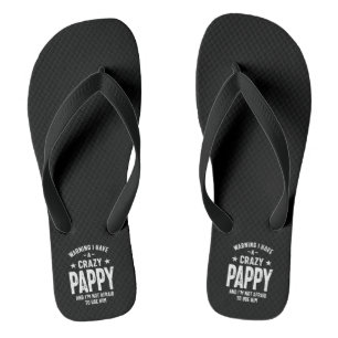 Chanclas Aviso Tengo un papa loco Regalo de padre