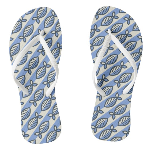 Chanclas Azul azul retro negrita (Plantilla)