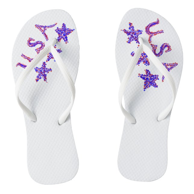 Chanclas Azul blanco rojo de las Estrellas de Estados Unido (Plantilla)