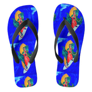 Chanclas azul de la monja del montar a caballo de la onda