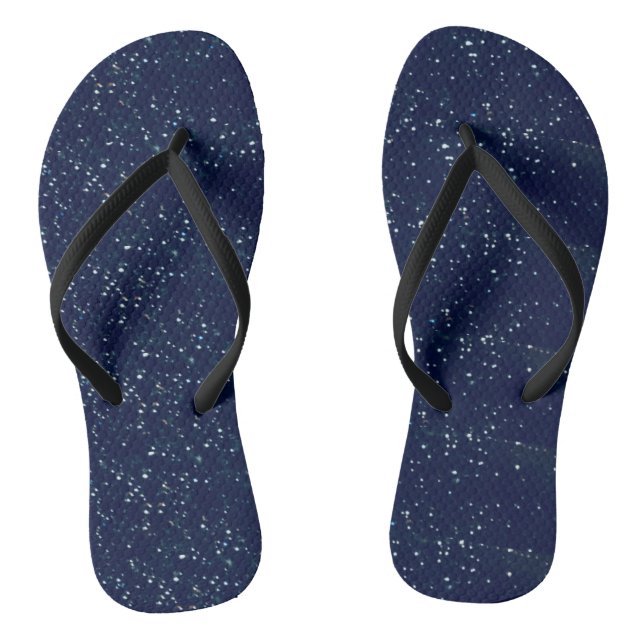 Chanclas Azul marino con estrellas blancas Flip Flops (Plantilla)