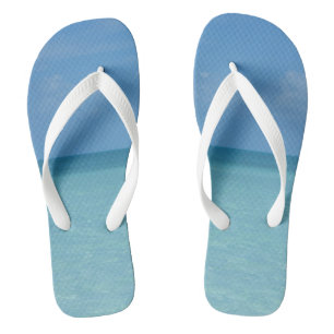 Chanclas Azul turquesa tropical del horizonte del Caribe