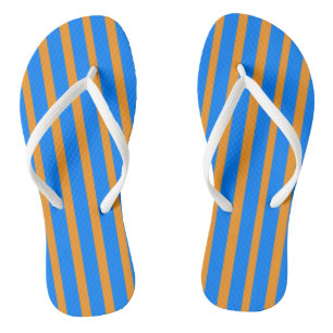 Chanclas Azul y Raya Naranja