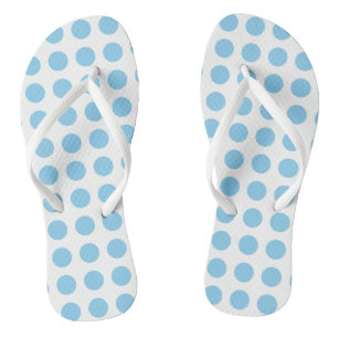 Chanclas Azulado bebé sobre puntos de Polka horizontal gran