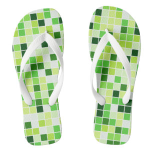 Chanclas Azulejos de Piscina, Baldosas Mosaico Verdes, Patr